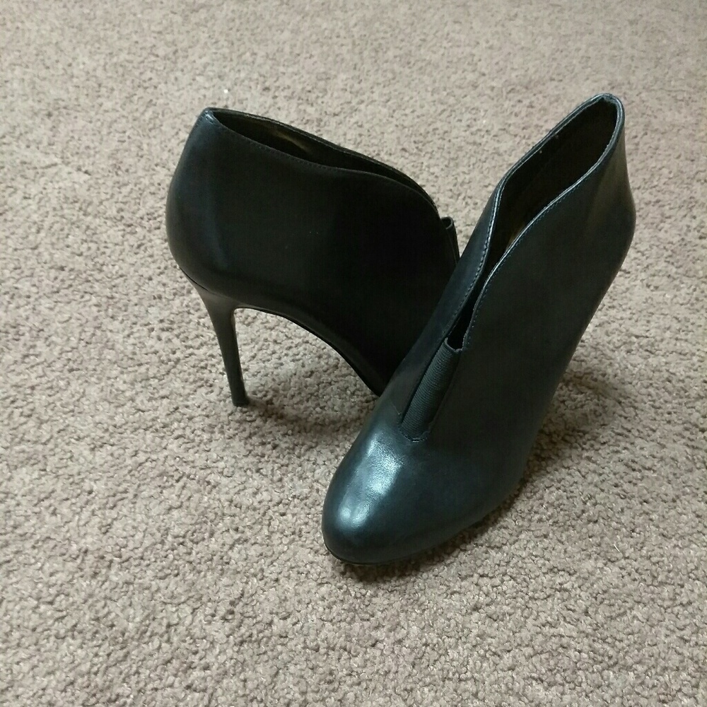Black Leather Bootie